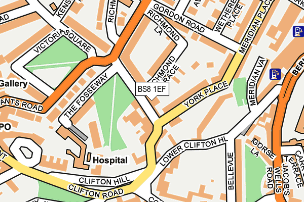 BS8 1EF map - OS OpenMap – Local (Ordnance Survey)