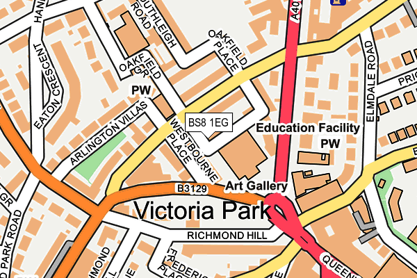 BS8 1EG map - OS OpenMap – Local (Ordnance Survey)