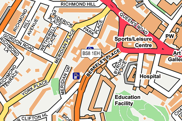 BS8 1EH map - OS OpenMap – Local (Ordnance Survey)