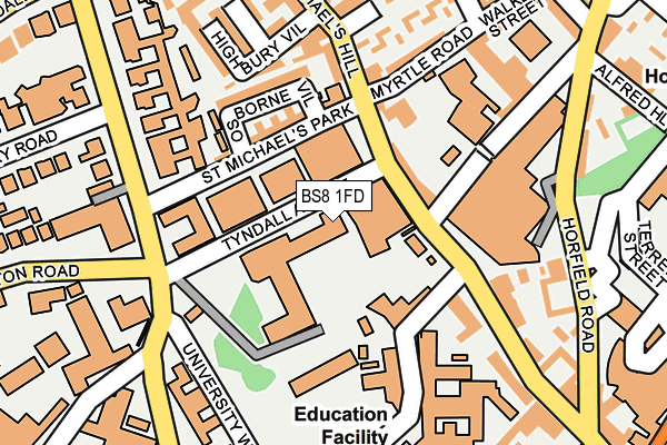 BS8 1FD map - OS OpenMap – Local (Ordnance Survey)
