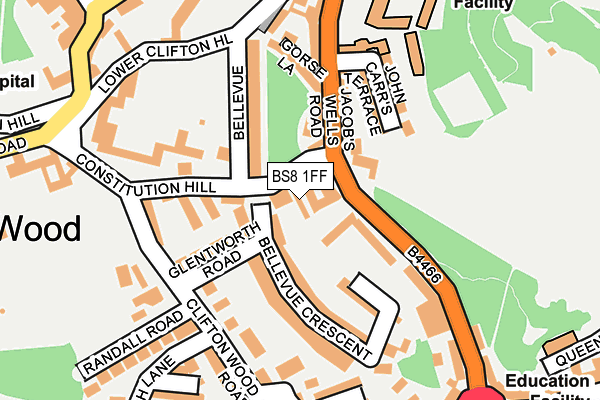 BS8 1FF map - OS OpenMap – Local (Ordnance Survey)