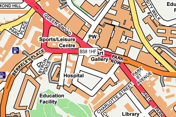 BS8 1HF map - OS OpenMap – Local (Ordnance Survey)