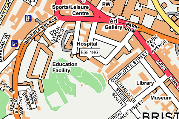BS8 1HG map - OS OpenMap – Local (Ordnance Survey)
