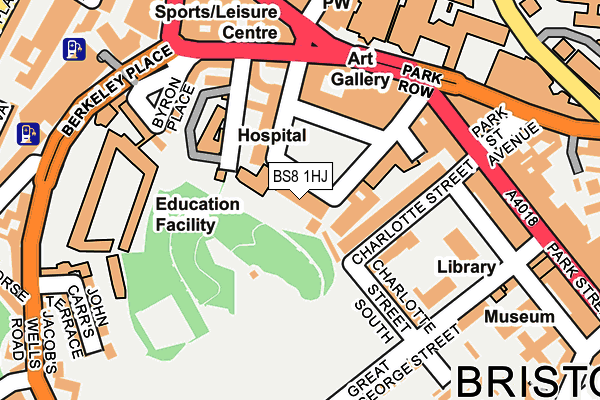 BS8 1HJ map - OS OpenMap – Local (Ordnance Survey)