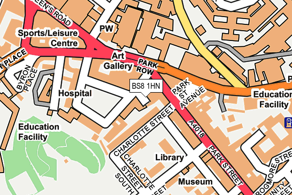 BS8 1HN map - OS OpenMap – Local (Ordnance Survey)