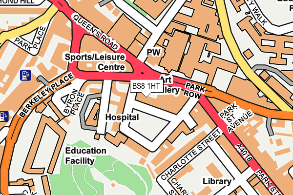 BS8 1HT map - OS OpenMap – Local (Ordnance Survey)