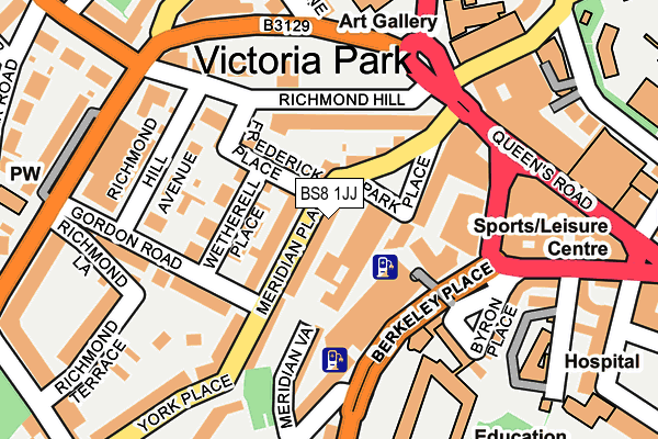 BS8 1JJ map - OS OpenMap – Local (Ordnance Survey)