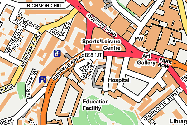 BS8 1JT map - OS OpenMap – Local (Ordnance Survey)
