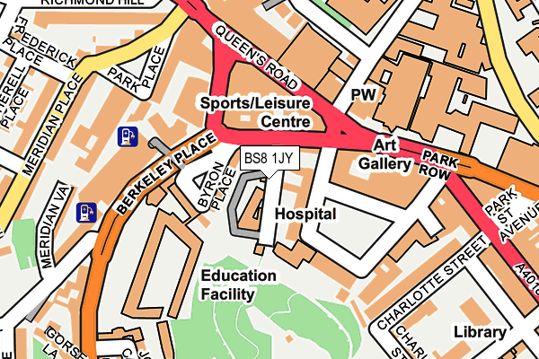 BS8 1JY map - OS OpenMap – Local (Ordnance Survey)