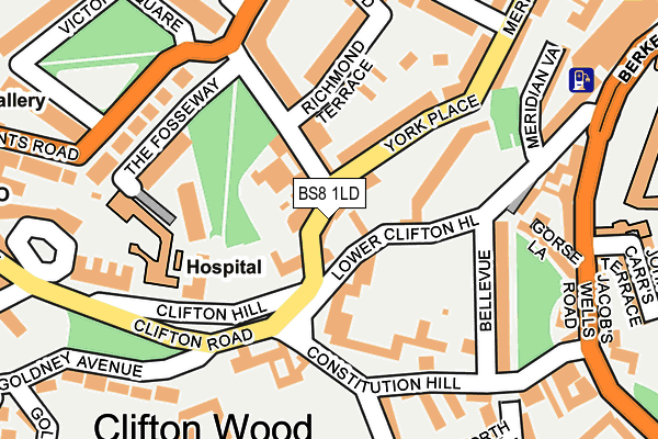 BS8 1LD map - OS OpenMap – Local (Ordnance Survey)