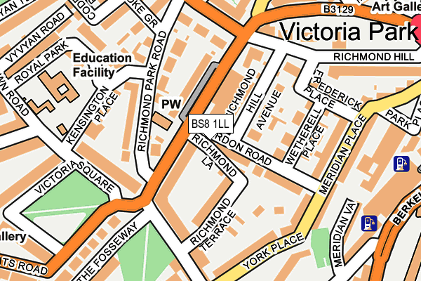 BS8 1LL map - OS OpenMap – Local (Ordnance Survey)