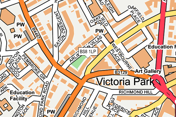 BS8 1LP map - OS OpenMap – Local (Ordnance Survey)