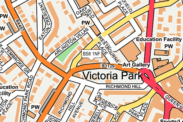 BS8 1NF map - OS OpenMap – Local (Ordnance Survey)