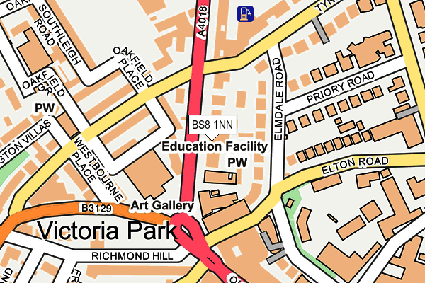 BS8 1NN map - OS OpenMap – Local (Ordnance Survey)