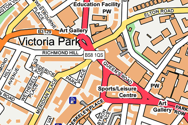 BS8 1QS map - OS OpenMap – Local (Ordnance Survey)