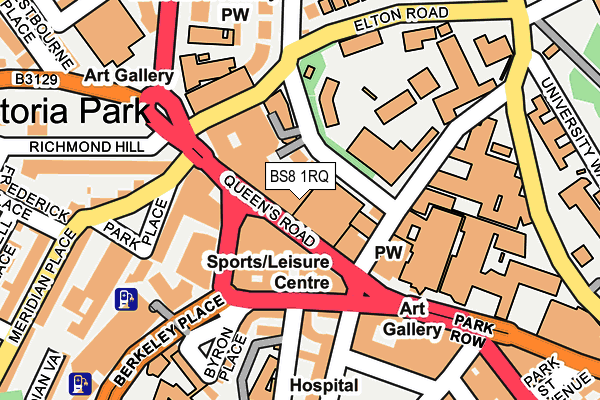 BS8 1RQ map - OS OpenMap – Local (Ordnance Survey)