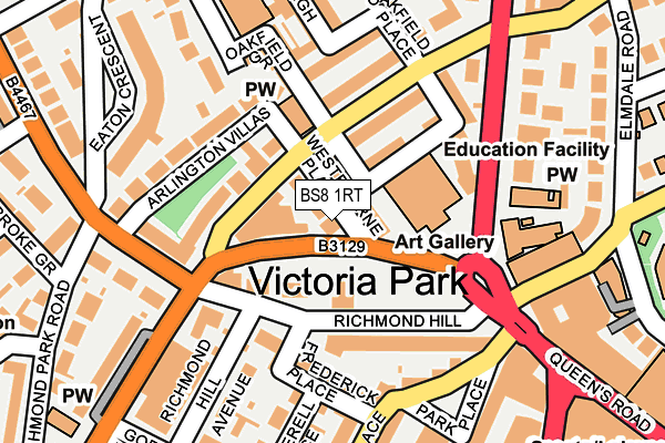 BS8 1RT map - OS OpenMap – Local (Ordnance Survey)