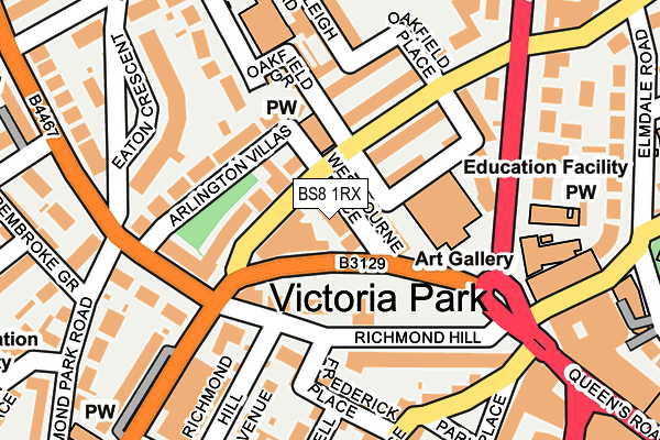 BS8 1RX map - OS OpenMap – Local (Ordnance Survey)