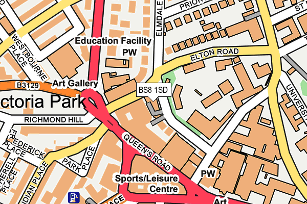 BS8 1SD map - OS OpenMap – Local (Ordnance Survey)