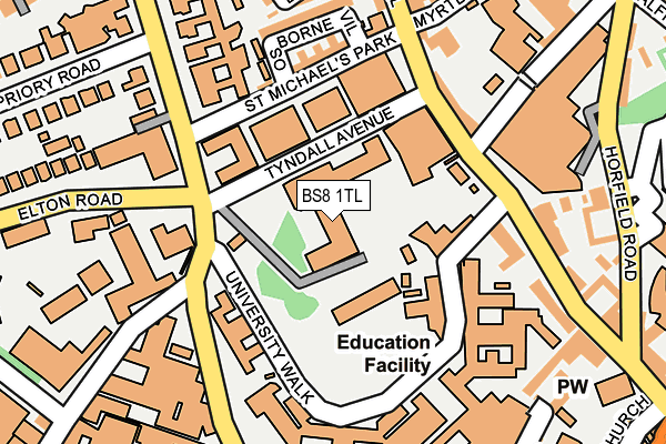 BS8 1TL map - OS OpenMap – Local (Ordnance Survey)