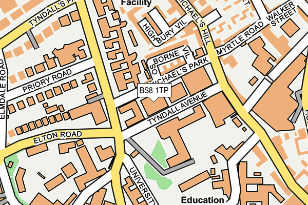 BS8 1TP map - OS OpenMap – Local (Ordnance Survey)