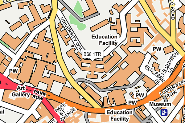 BS8 1TR map - OS OpenMap – Local (Ordnance Survey)