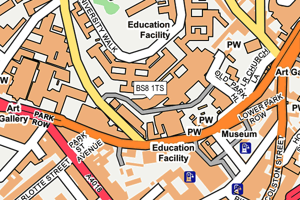 BS8 1TS map - OS OpenMap – Local (Ordnance Survey)