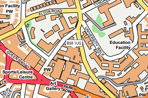 BS8 1UG map - OS OpenMap – Local (Ordnance Survey)