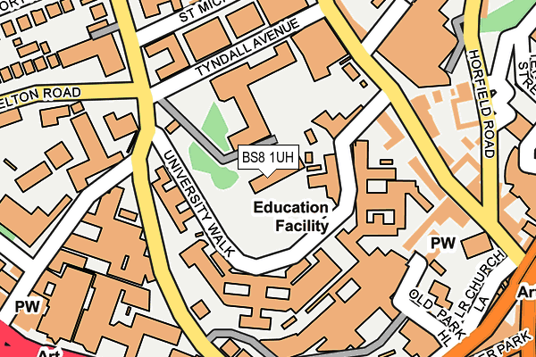 BS8 1UH map - OS OpenMap – Local (Ordnance Survey)