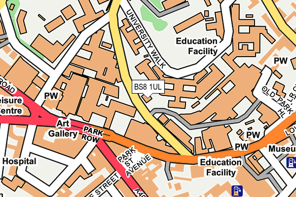 BS8 1UL map - OS OpenMap – Local (Ordnance Survey)