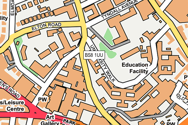 BS8 1UU map - OS OpenMap – Local (Ordnance Survey)