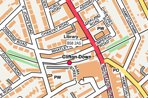 BS8 2AS map - OS OpenMap – Local (Ordnance Survey)