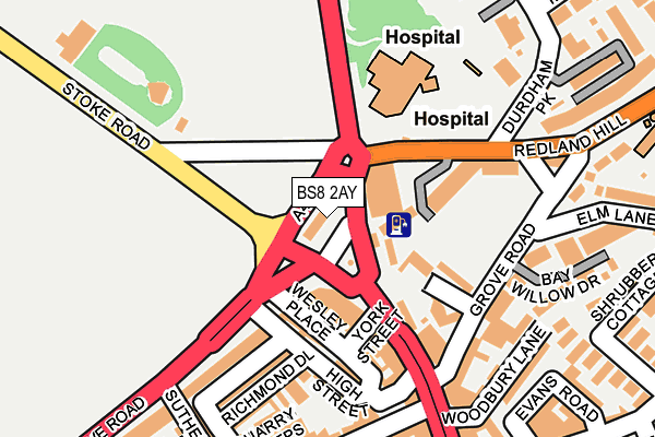 BS8 2AY map - OS OpenMap – Local (Ordnance Survey)