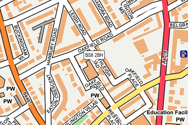 BS8 2BH map - OS OpenMap – Local (Ordnance Survey)