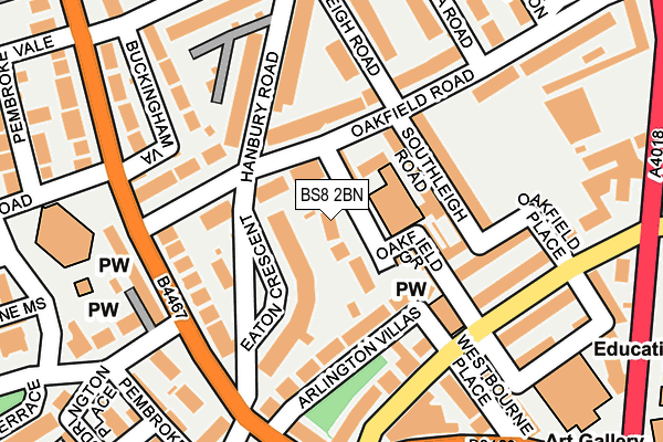 BS8 2BN map - OS OpenMap – Local (Ordnance Survey)