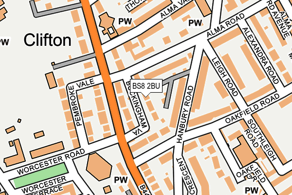 BS8 2BU map - OS OpenMap – Local (Ordnance Survey)