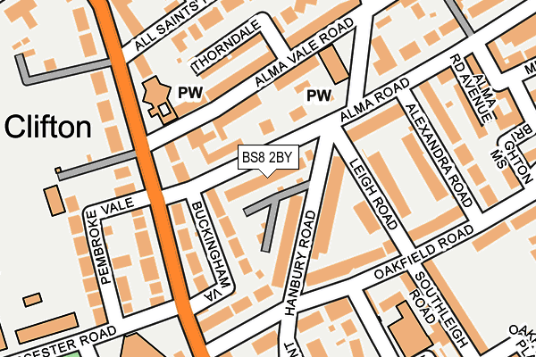 BS8 2BY map - OS OpenMap – Local (Ordnance Survey)