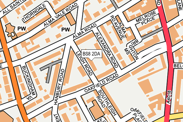 BS8 2DA map - OS OpenMap – Local (Ordnance Survey)