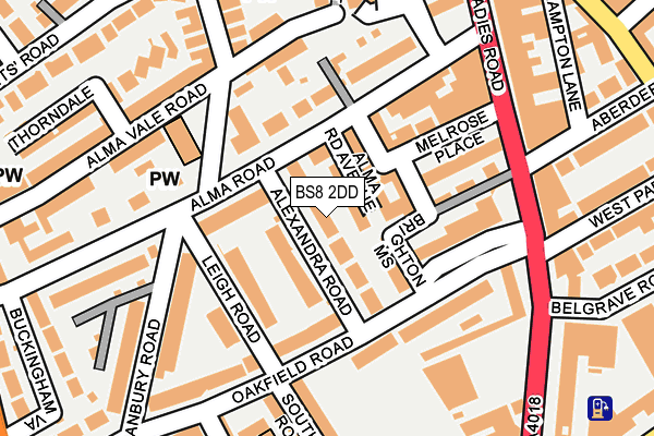 BS8 2DD map - OS OpenMap – Local (Ordnance Survey)