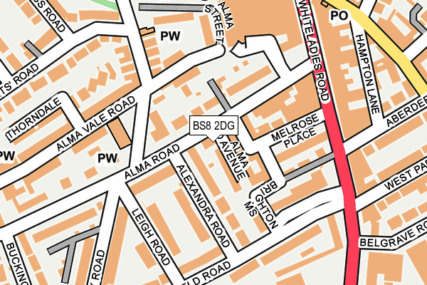 BS8 2DG map - OS OpenMap – Local (Ordnance Survey)