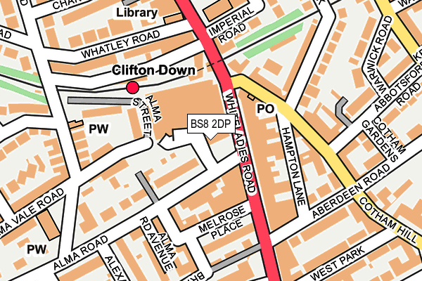 BS8 2DP map - OS OpenMap – Local (Ordnance Survey)