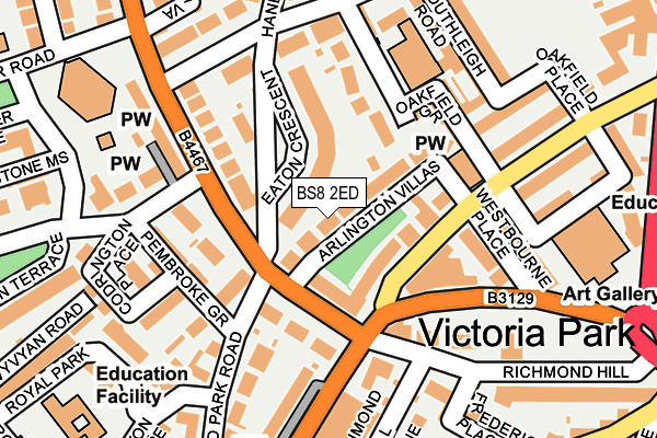 BS8 2ED map - OS OpenMap – Local (Ordnance Survey)