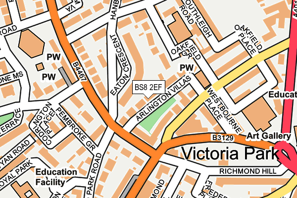 BS8 2EF map - OS OpenMap – Local (Ordnance Survey)