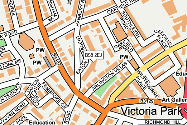 BS8 2EJ map - OS OpenMap – Local (Ordnance Survey)