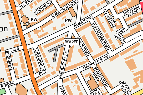 BS8 2EP map - OS OpenMap – Local (Ordnance Survey)