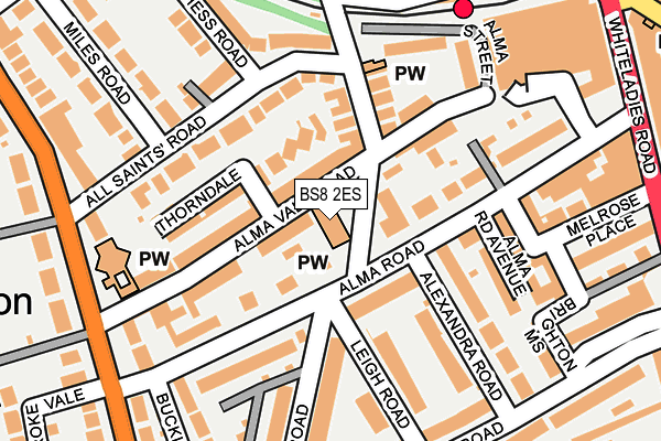 BS8 2ES map - OS OpenMap – Local (Ordnance Survey)