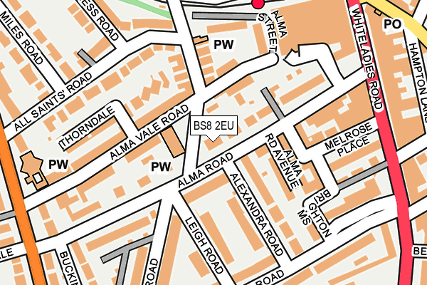 BS8 2EU map - OS OpenMap – Local (Ordnance Survey)