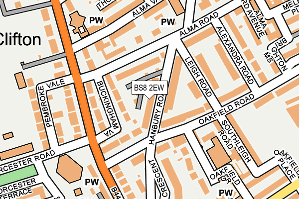 BS8 2EW map - OS OpenMap – Local (Ordnance Survey)