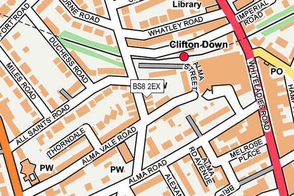 BS8 2EX map - OS OpenMap – Local (Ordnance Survey)