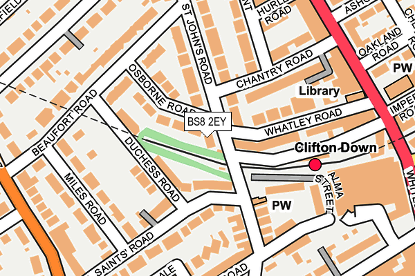 BS8 2EY map - OS OpenMap – Local (Ordnance Survey)